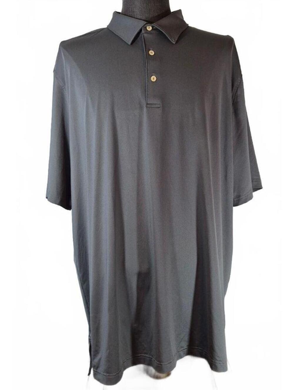 Peter Millar Summer Comfort Polo 2XLT Gray Golf